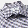 View 3 of product Brown and Blue Cotton Multi Check Weekend Fit Finch Shirt