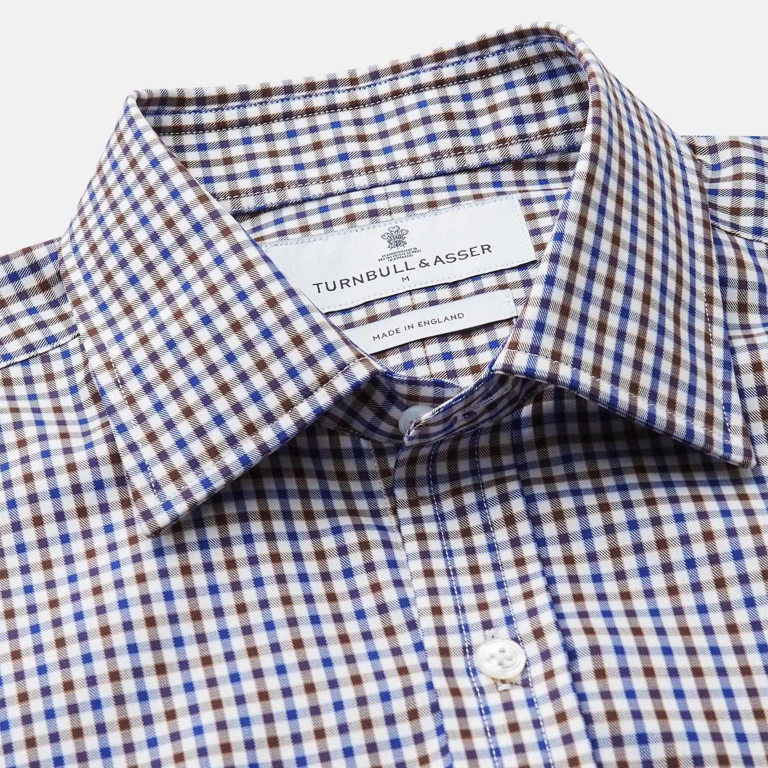 View 3 of product Brown and Blue Cotton Multi Check Weekend Fit Finch Shirt
