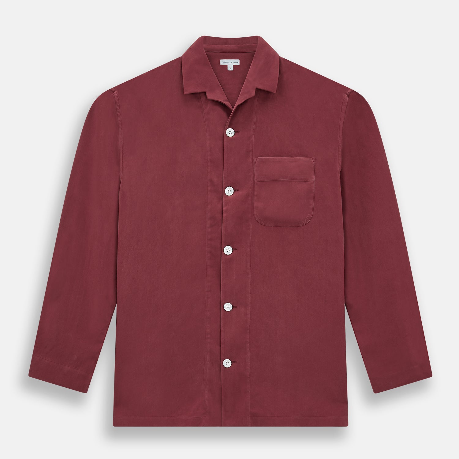 View 4 of product Burgundy Silk Pyjama Set