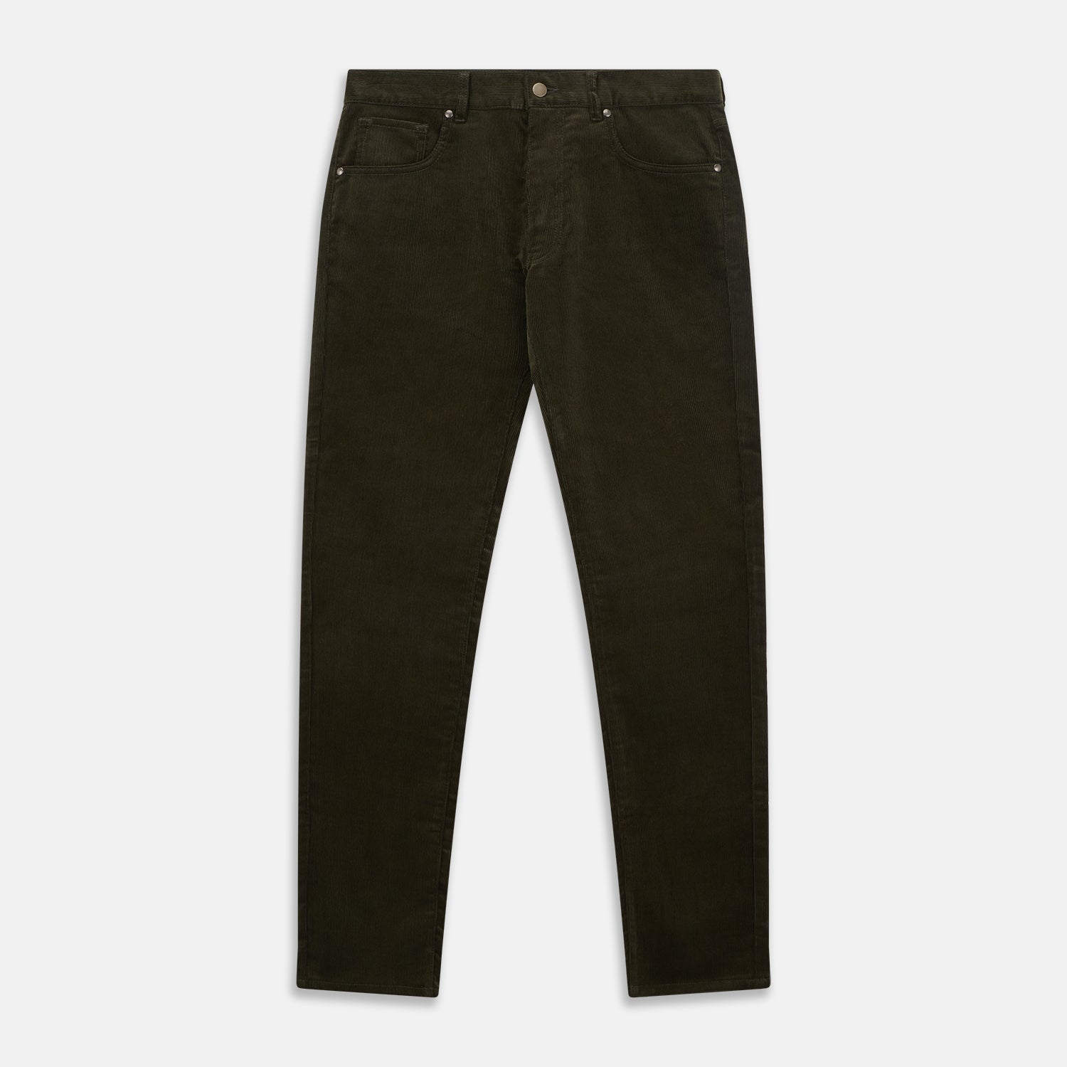 View 1 of product Olive Green Cord Mylo Trousers