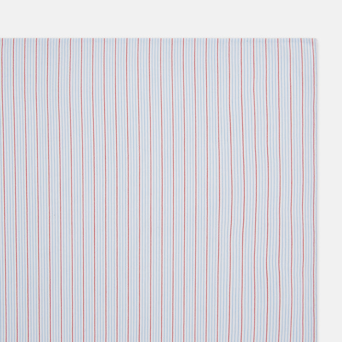Hand Rolled Red Multi Pinstripe Handkerchief Image 1