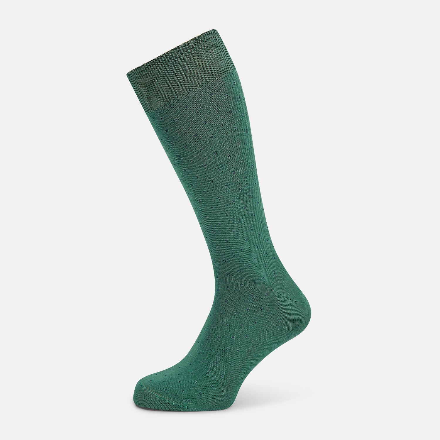 View 1 of product Forest Green/Navy Dot Mid-Length Socks
