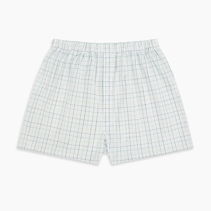 Forest Green Grid Check Godfrey Boxer Shorts Image 2