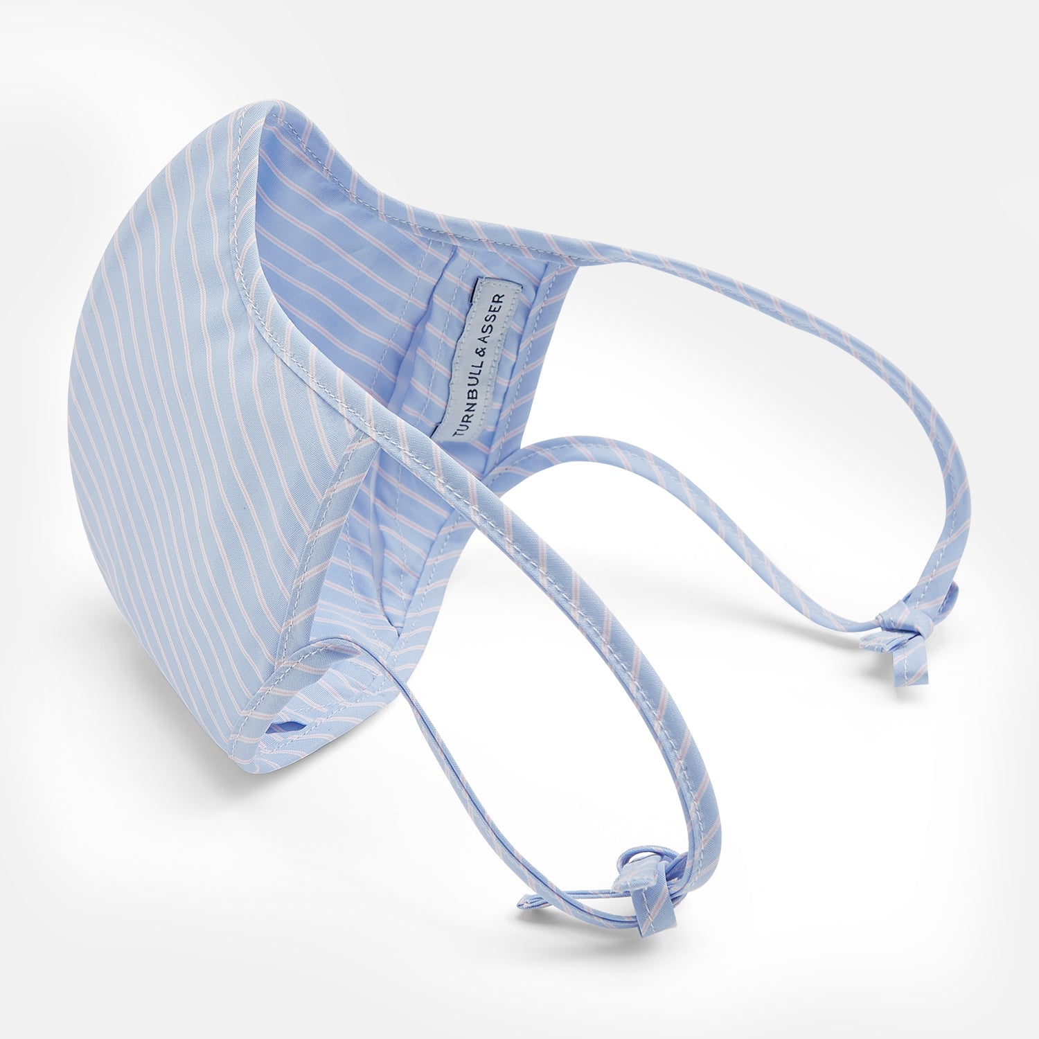 View 4 of product Exclusive Light Blue, White & Pink Stripe Commuter Mask With 3 Viroformula™ Filters