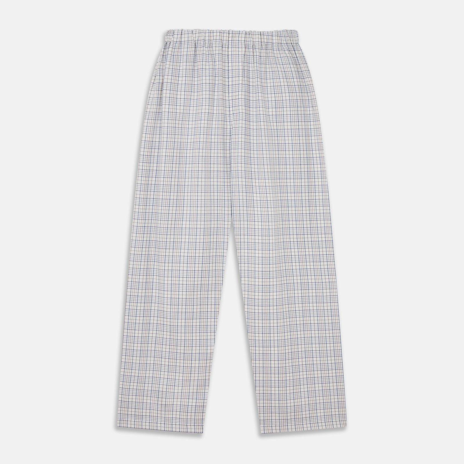 View 5 of product Blue Multi Check Cotton-Cashmere Modern Pyjama Set