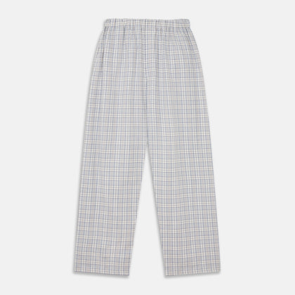 Blue Multi Check Cotton-Cashmere Modern Pyjama Set Image 4
