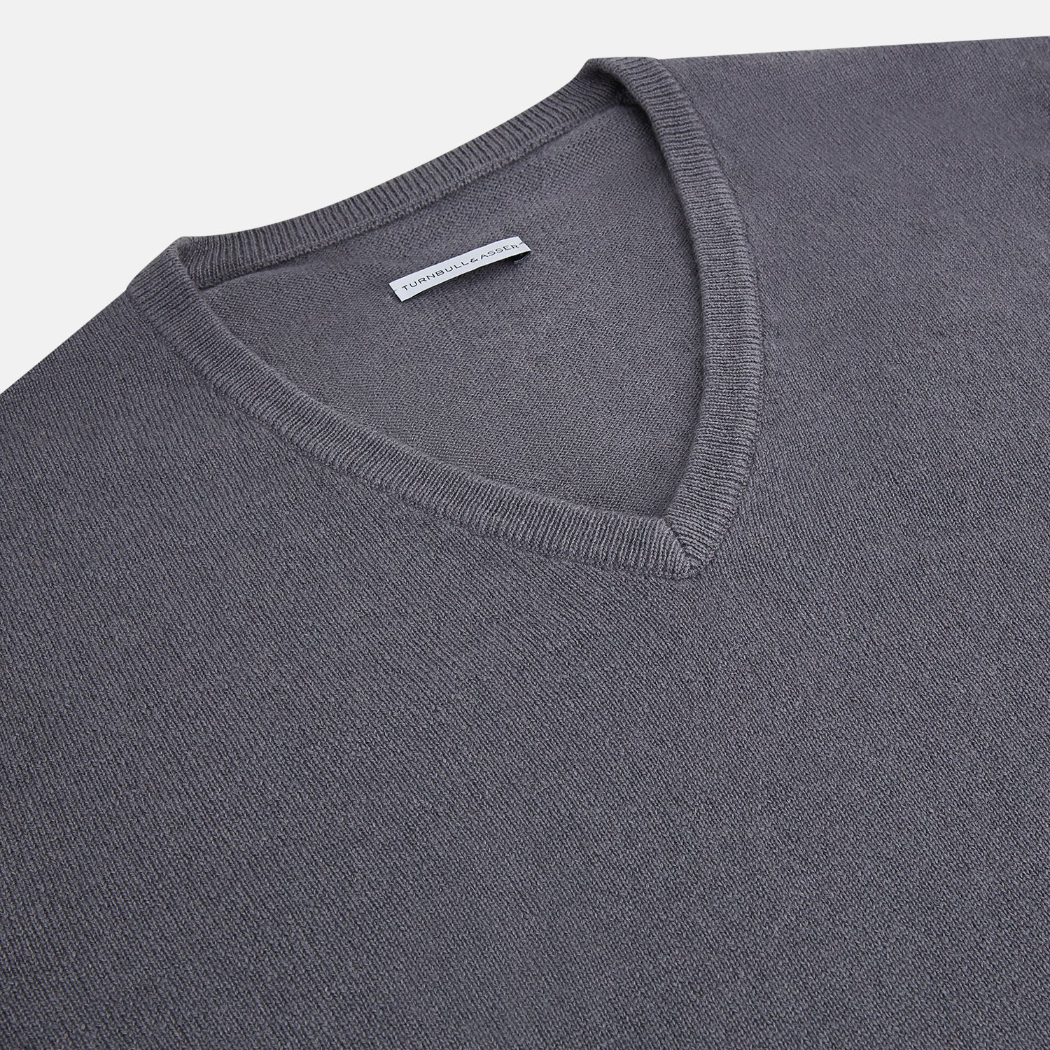 View 2 of product Grey V-Neck Cashmere Jumper