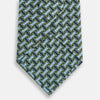 View 3 of product Light Blue and Chartreuse Lemon Weave Patterned Silk Tie