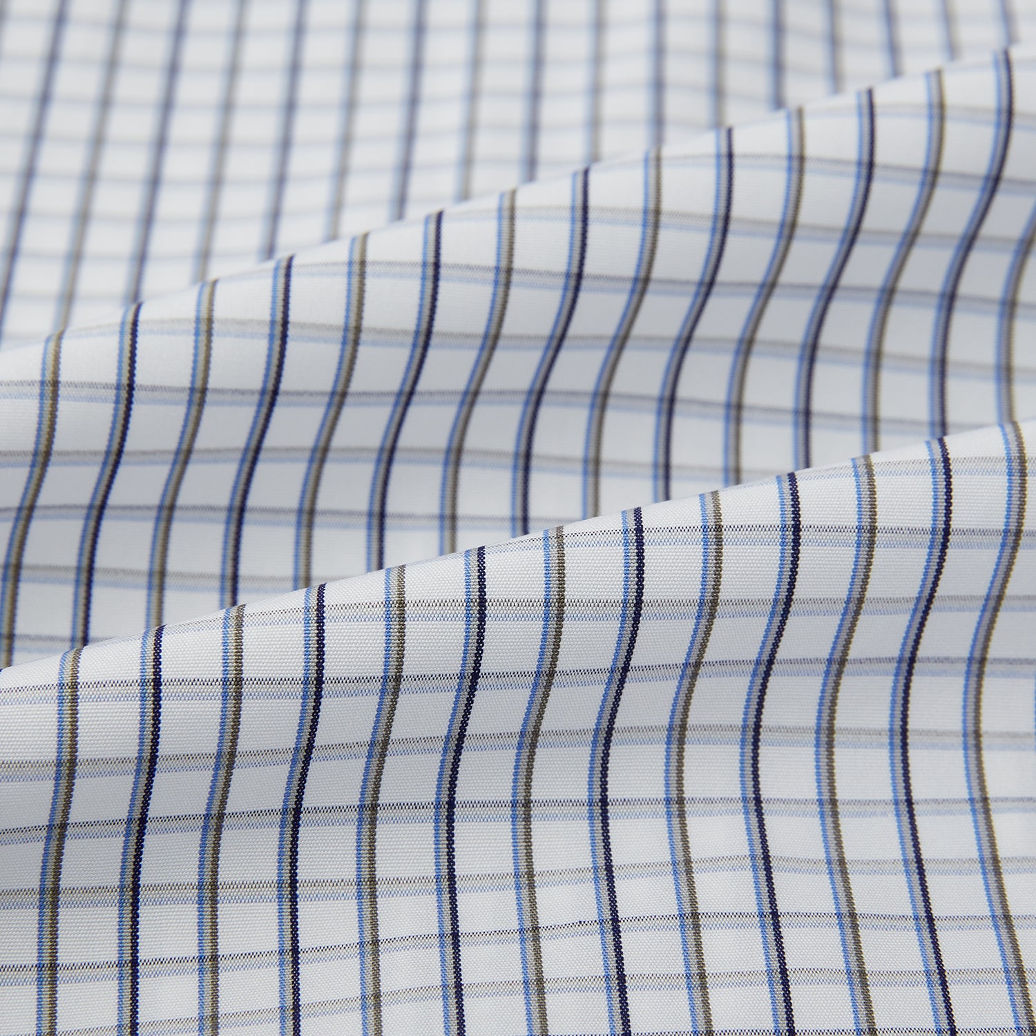 View 6 of product Blue and Coffee Tattersall Check Mayfair Shirt