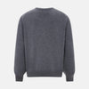 View 3 of product Melange Grey Crew Neck Cashmere Jumper