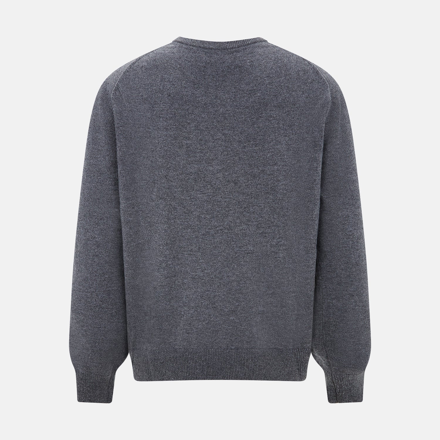 View 3 of product Melange Grey Crew Neck Cashmere Jumper