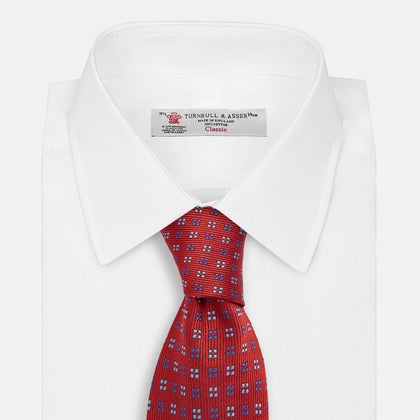 MINI SQUARE SPOT TULIP RED BLUE TIE Image 1