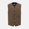 View 1 of product Pine Cone Quilted Linen Herringbone Waistcoat