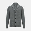 View 1 of product Grey Melange Cashmere Shawl Collar Cardigan