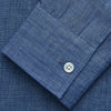 View 4 of product Blue Weekend Fit Linen Finch Shirt With Derby Collar And Chest Pocket