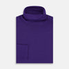 View 4 of product Purple Fine Merino High Neck Jumper
