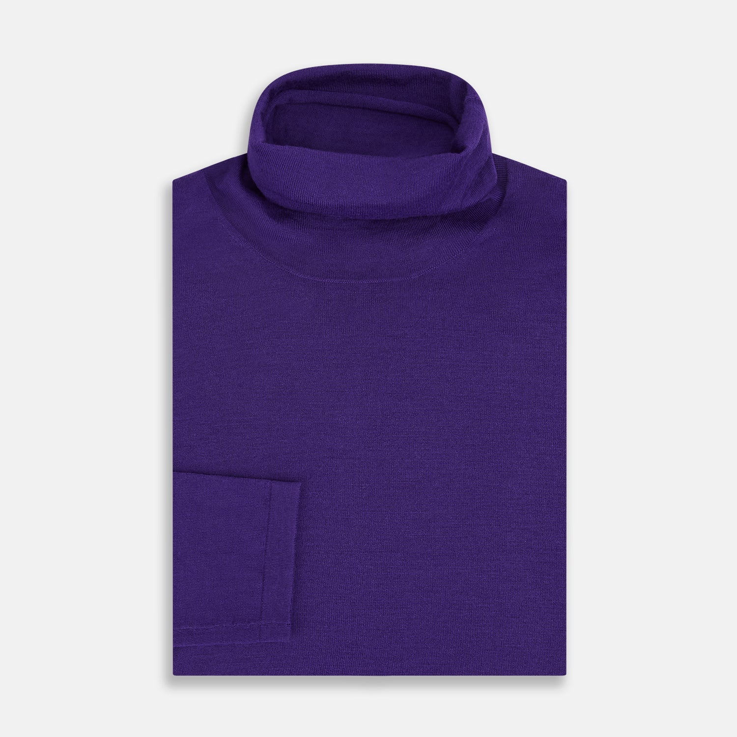 View 4 of product Purple Fine Merino High Neck Jumper