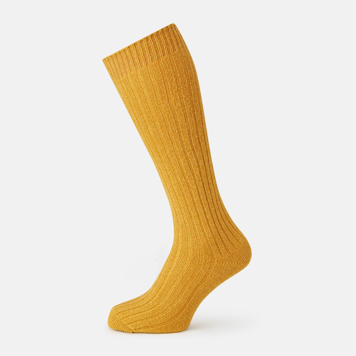 View 1 of product CASHMERE/COTTON BLEND OCHRE SOCKS