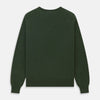 View 4 of product Green V-Neck Cashmere Jumper