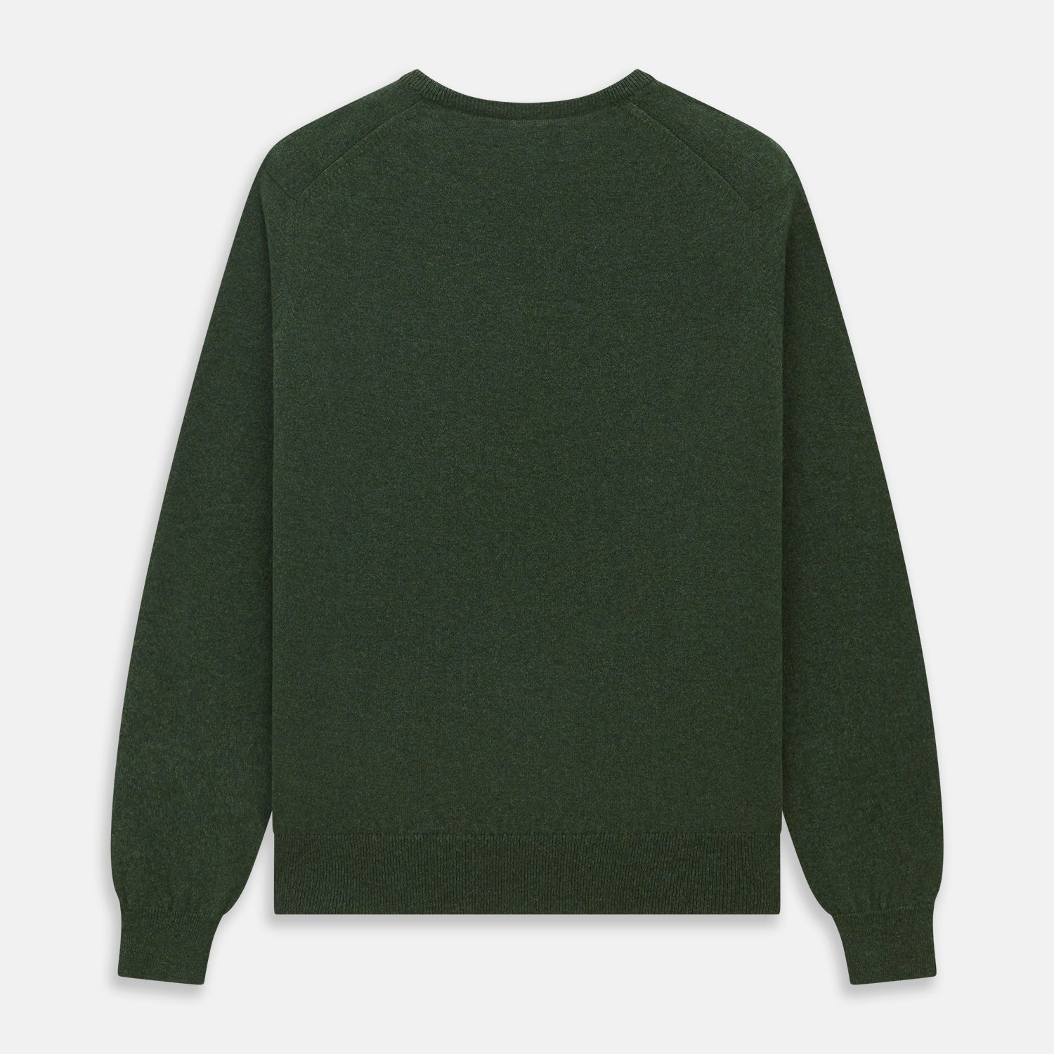 View 4 of product Green V-Neck Cashmere Jumper