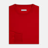 View 4 of product Red Merino Round Neck Jumper