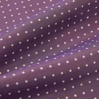 Lilac and Violet Micro Dot Silk Cravat Image 3
