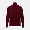 View 1 of product Ruby Red Half-Zip Cashmere Jumper