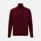 Ruby Red Half-Zip Cashmere Jumper