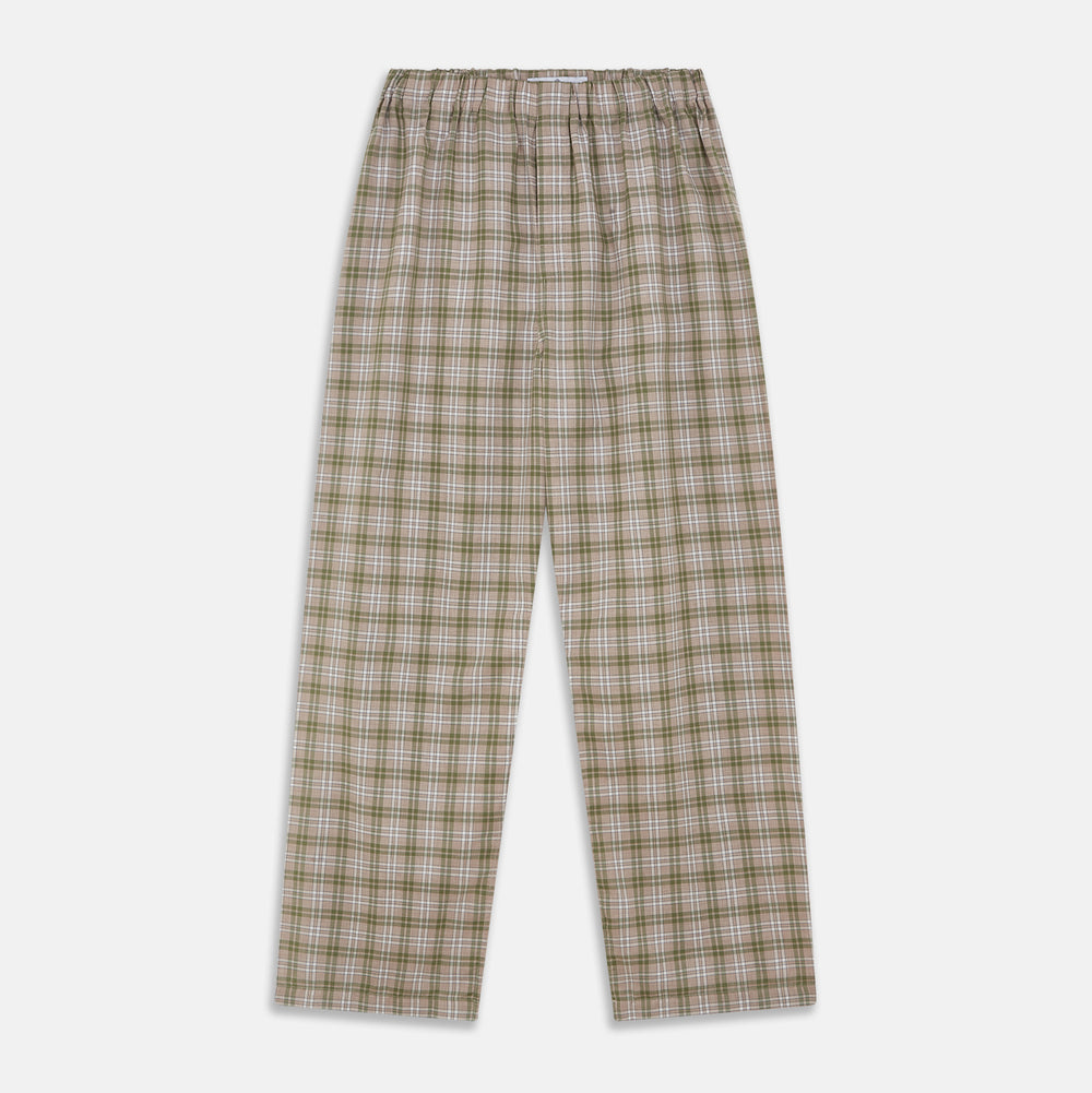 Green Multi Check Cotton Hastings Pyjama Trousers