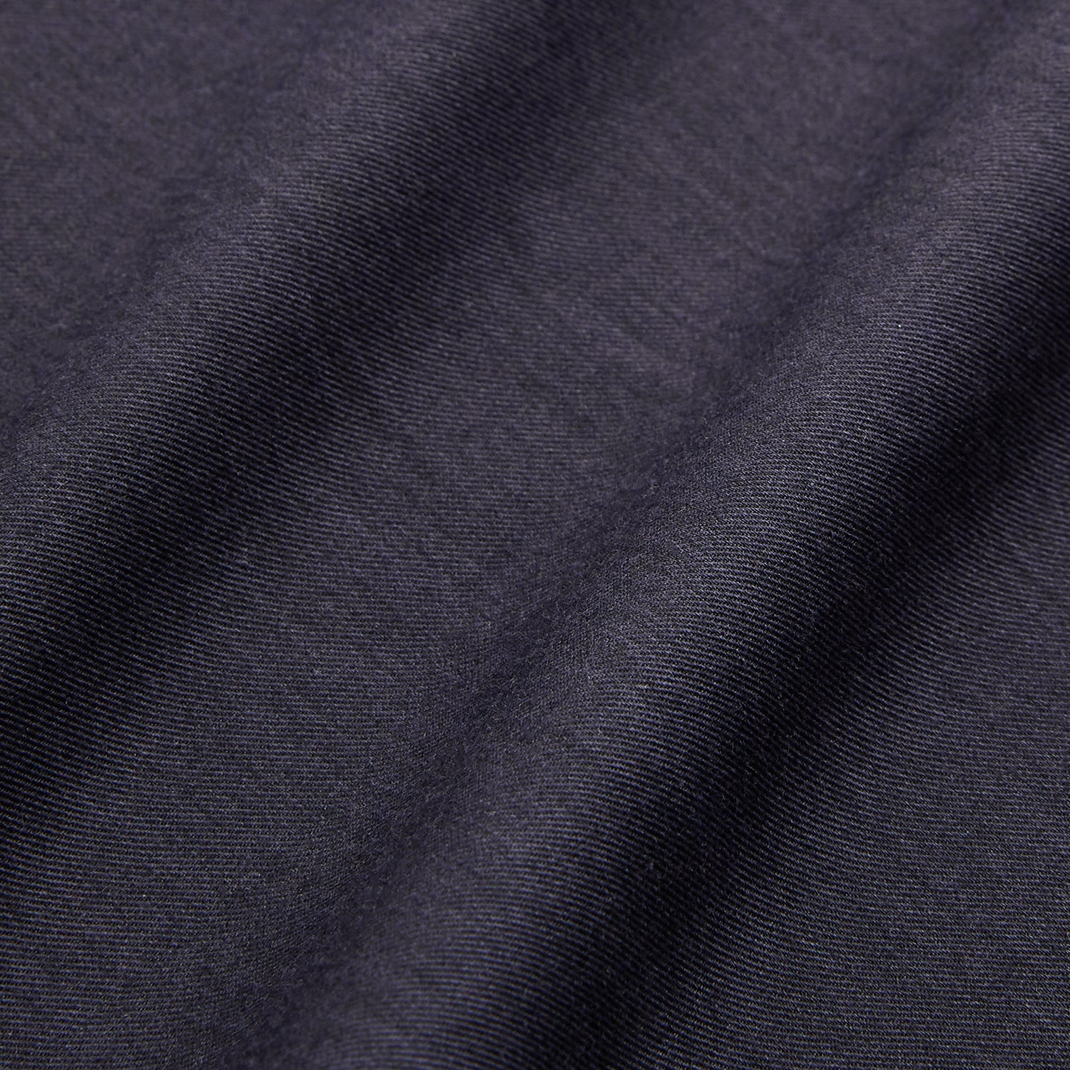 View 7 of product Navy Weekend Fit Cotton & Wool Shirt with Derby Collar and 1 Button Cuffs