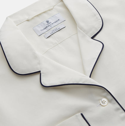 Women's Harriet Cream Silk Pyjama Set Image 2