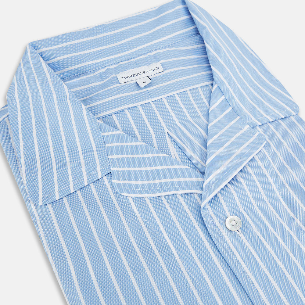 White and Blue Stripe Quarzo Nightshirt