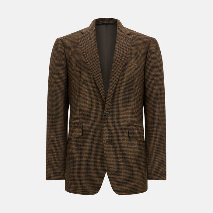 Brown Gingham Check Sports Jacket