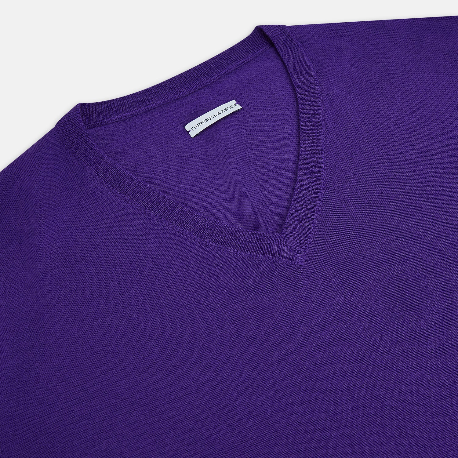 View 2 of product Purple Merino V-Neck Jumper