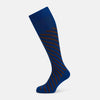 View 1 of product Royal Blue/orange Diagonal Striped Long Socks