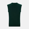 Forest Green V-neck Cashmere Vest