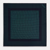 Navy and Petrol Green Dot Silk Pocket Square