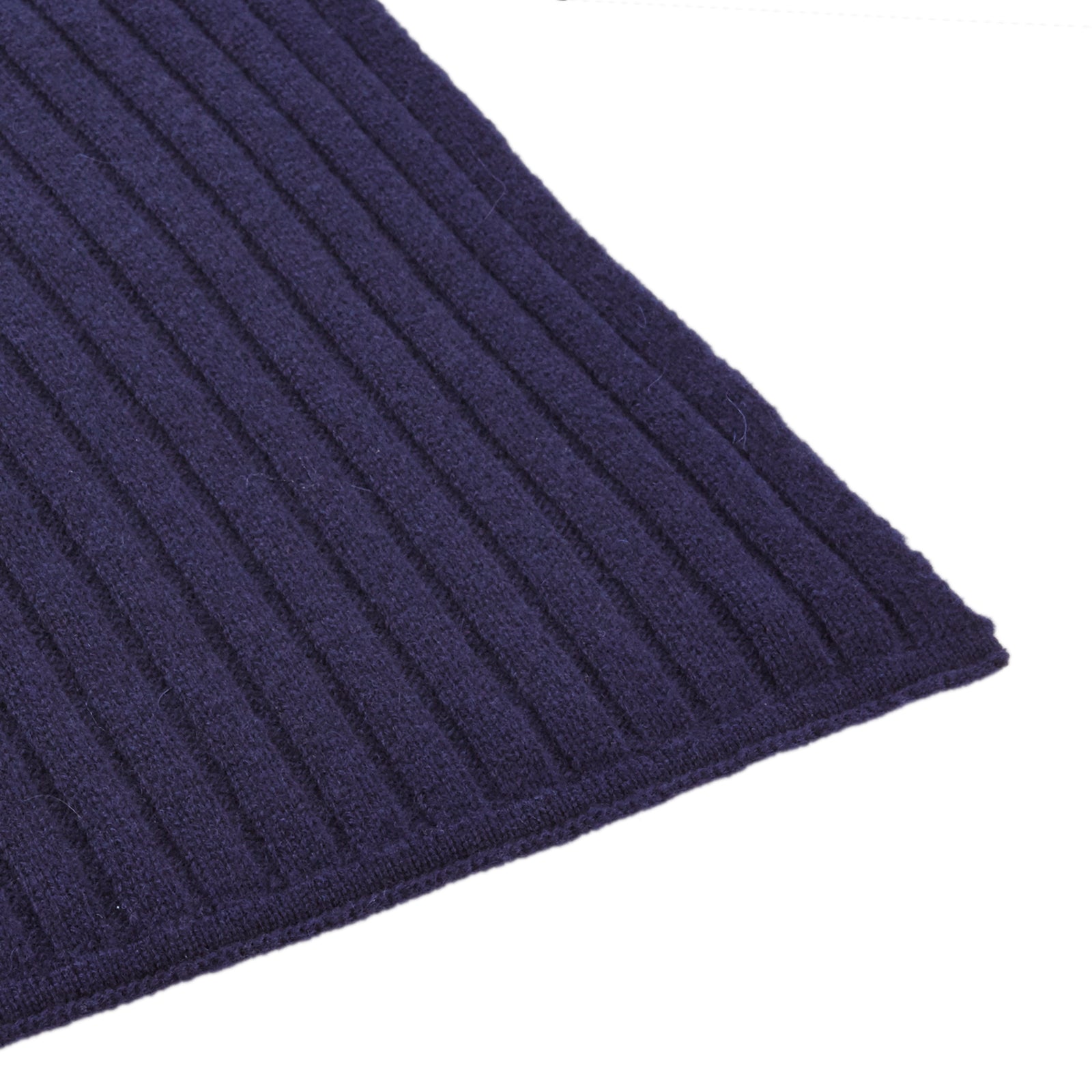 View 2 of product Navy Wide Rib Cashmere/Wool Scarf