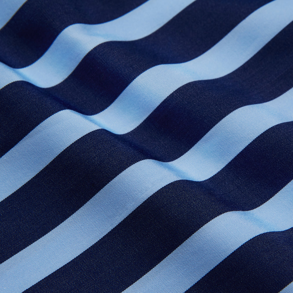 Navy Multi Stripe Cotton Weekend Fit Suffolk Shirt