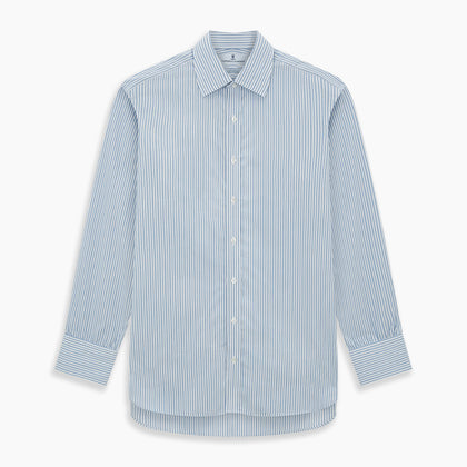 Sky Blue Double Stripe Mayfair Shirt Image 6