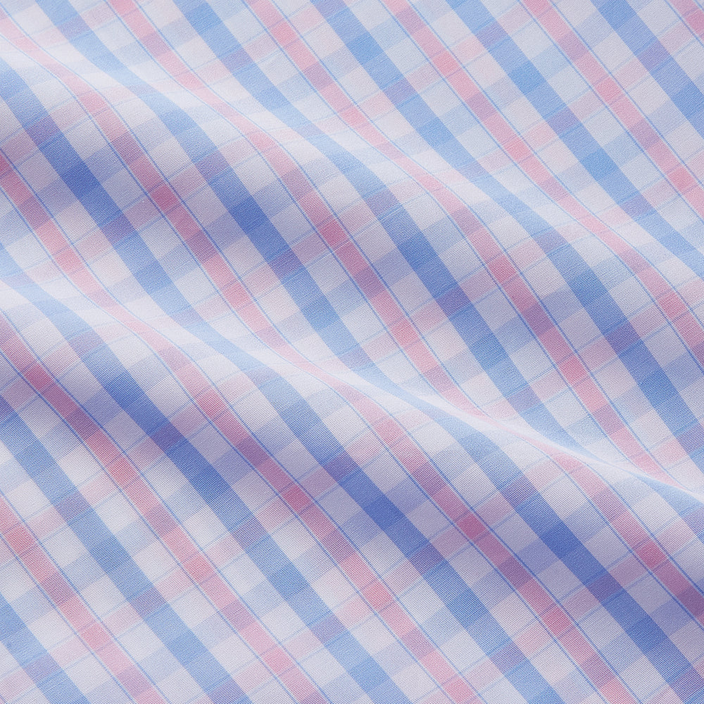 Red and Blue Multi Check Cotton RE-PURPOSE Mayfair shirt