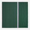 View 4 of product Forest Green and Lilac Stripe Silk Pocket Square