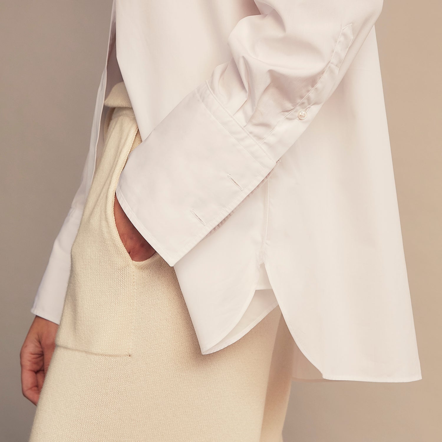View 4 of product White Cotton Marlene Shirt