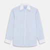 View 1 of product Micro Blue Check with White Collar and Cuff Shirt