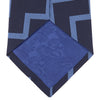 View 4 of product Navy and Light Blue Striped Zigzag Silk Tie