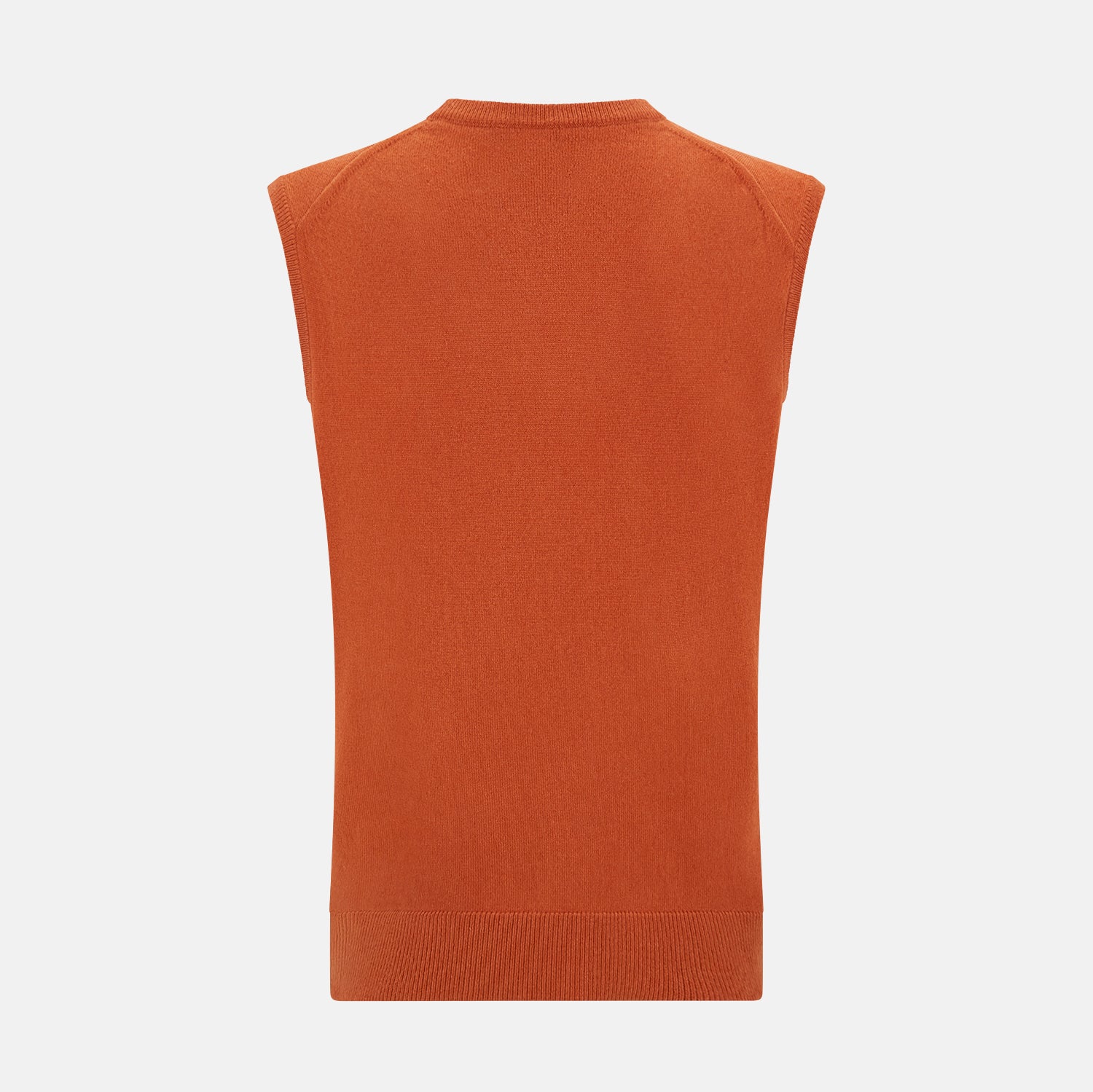 View 3 of product Orange Cashmere V-Neck Vest