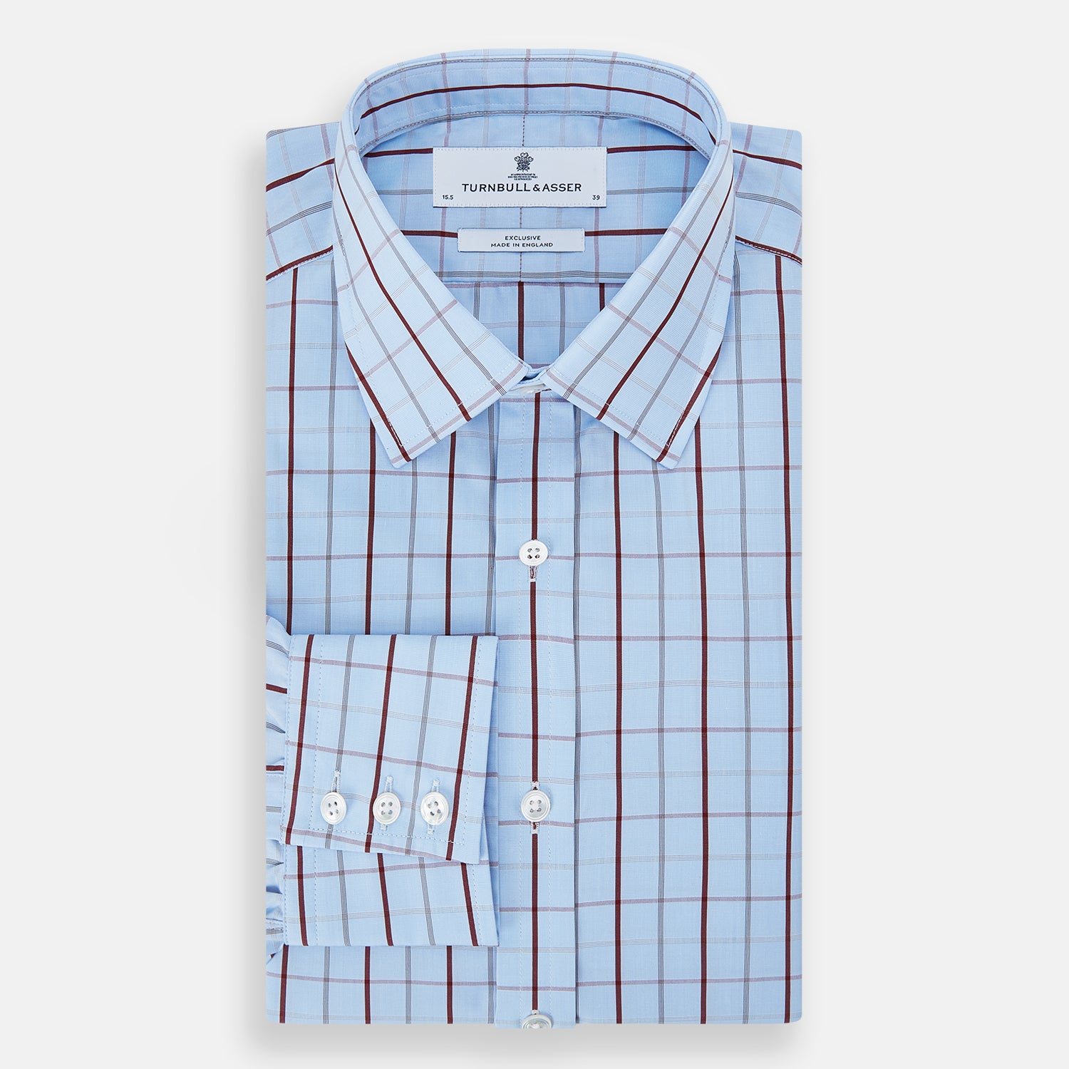 View 5 of product Burgundy Multi Combination Check Mayfair Shirt