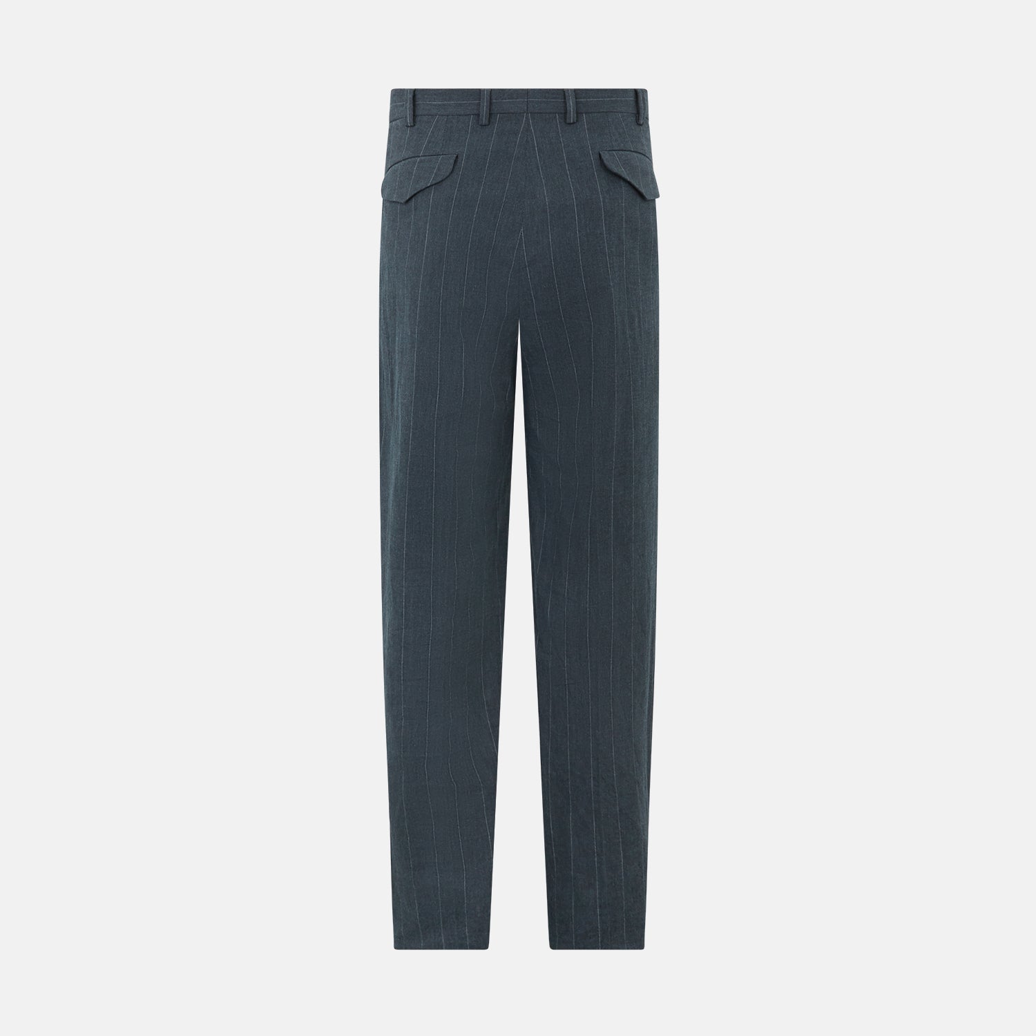 View 4 of product Forest Green Striped Edmund trousers