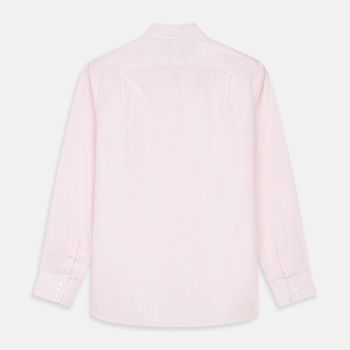Pink Windowpane Check Shirt Image 4