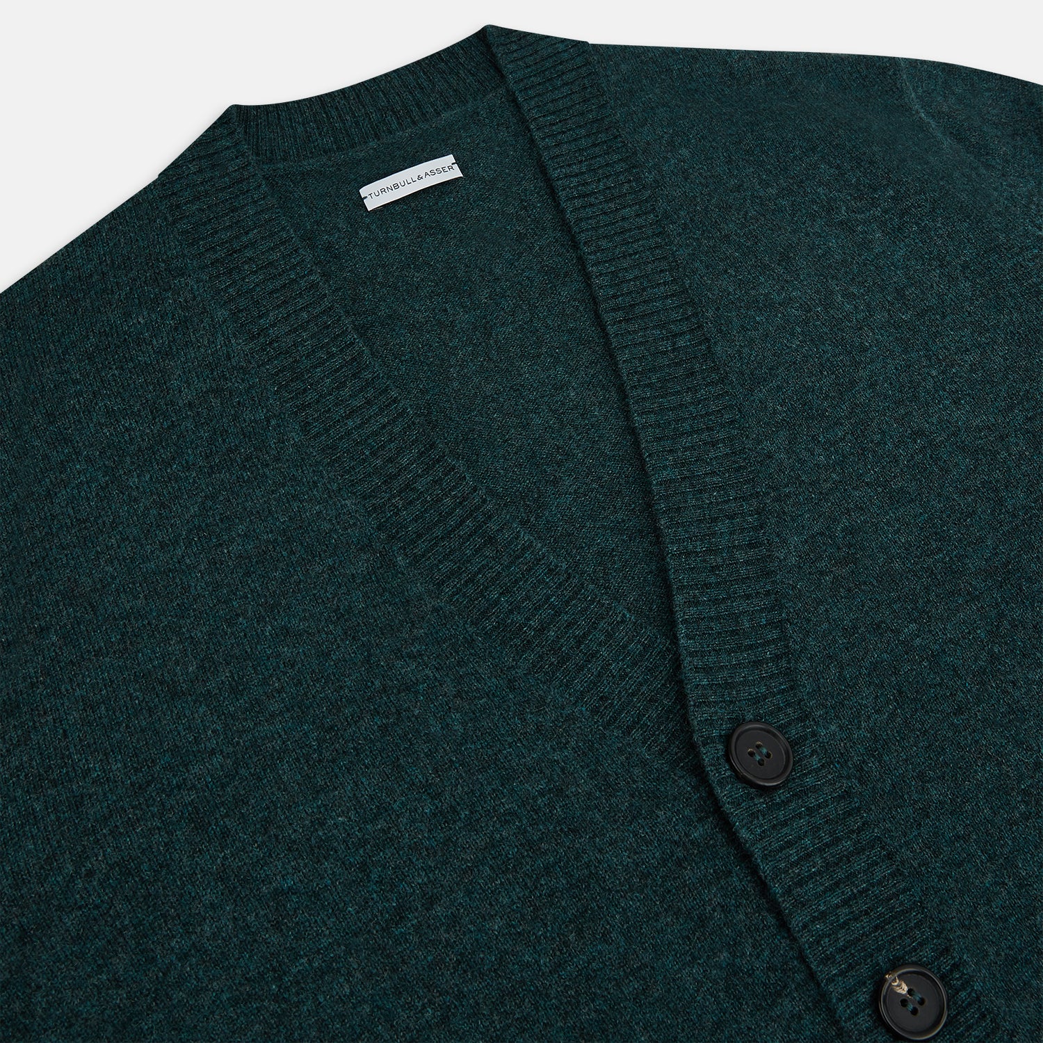 View 2 of product Green Melange Cashmere Cardigan